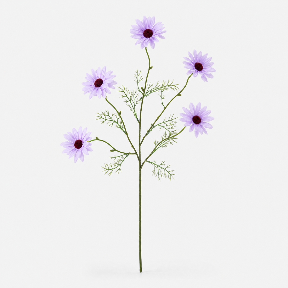 Silk Daisy Stem Faux Flower – 5 Head Cosmos Branch for Home Decor and Bouquets