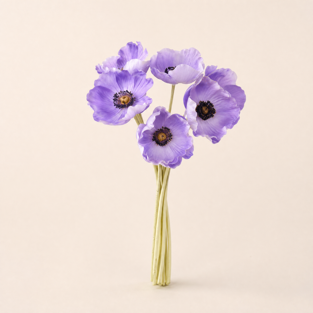 Faux Poppy Bouquet – PU Artificial Flowers for Wedding, Bridal, Home Decor