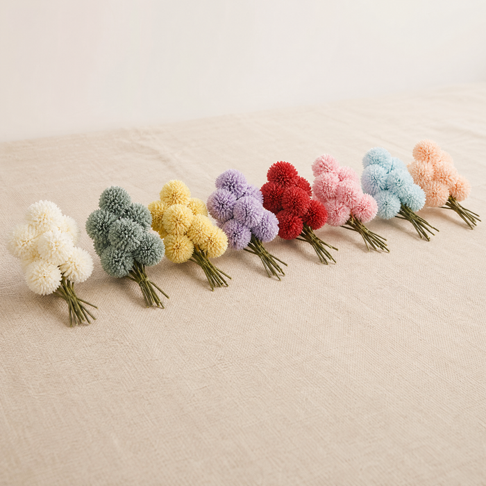 Artificial Hydrangea Stems Set of 5 – Faux Silk Flowers for Vase Wedding Home Decor