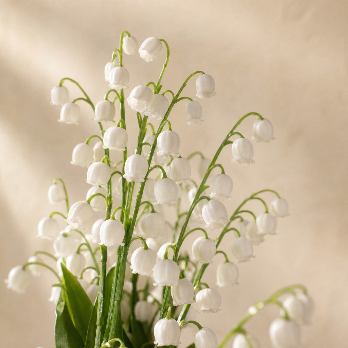 Lily of the Valley Artificial Stem – Faux White Flower for Home Vase Decor 35cm