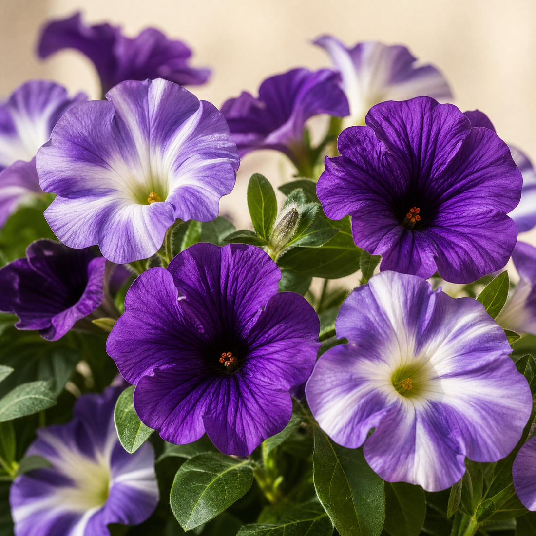 Artificial Petunia Flowers  – Faux Silk Outdoor Garden Balcony Decor