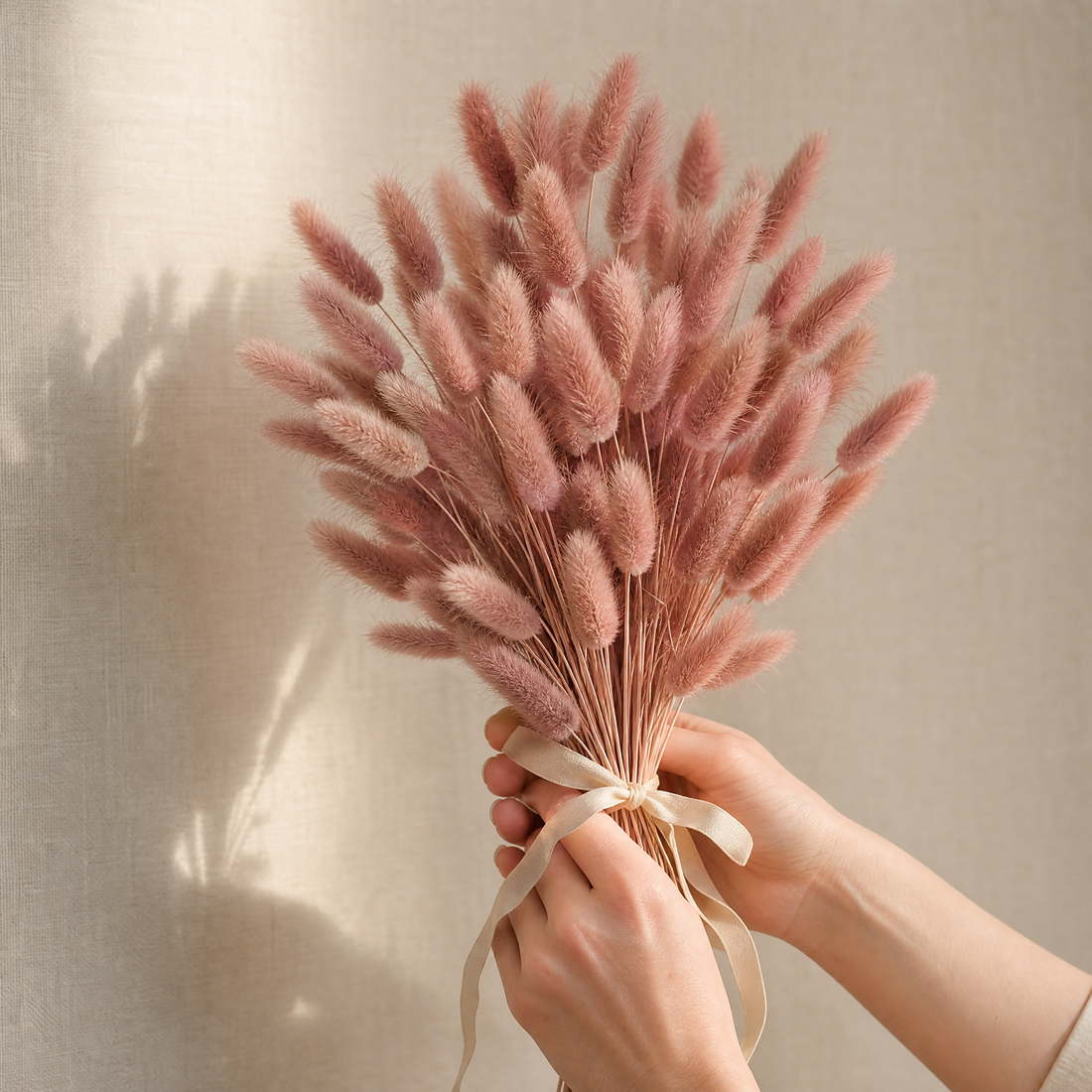 Dried Bunny Tail Grass Bouquet – Lagurus Ovatus Wedding Decor Home Floral Stems