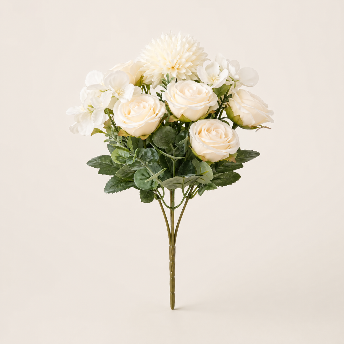 Artificial Rose Chrysanthemum Stems – Silk Faux Bouquet for Wedding Table Home Decor
