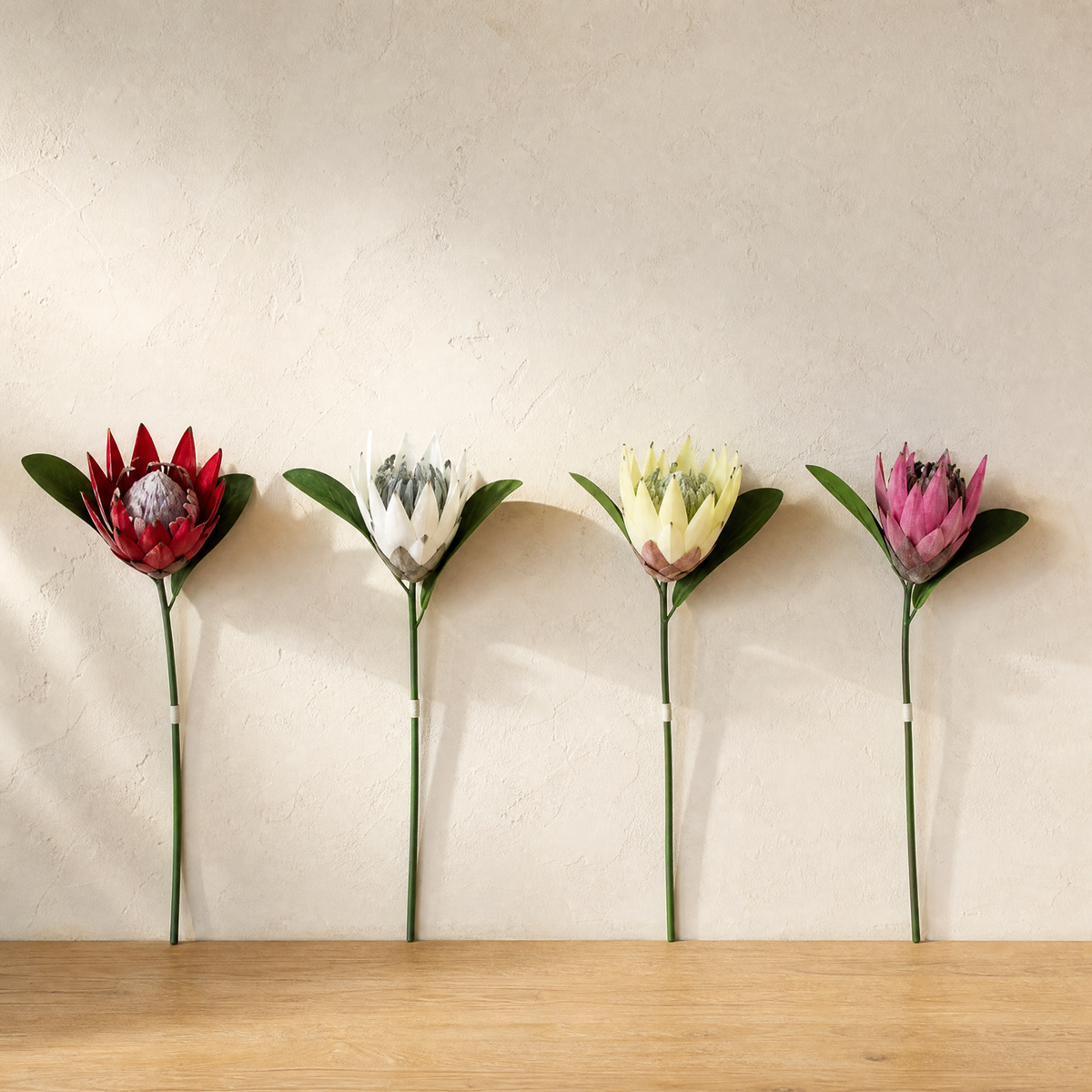 Faux King Protea Stem – Silk Artificial Flower for Wedding and Home Decor