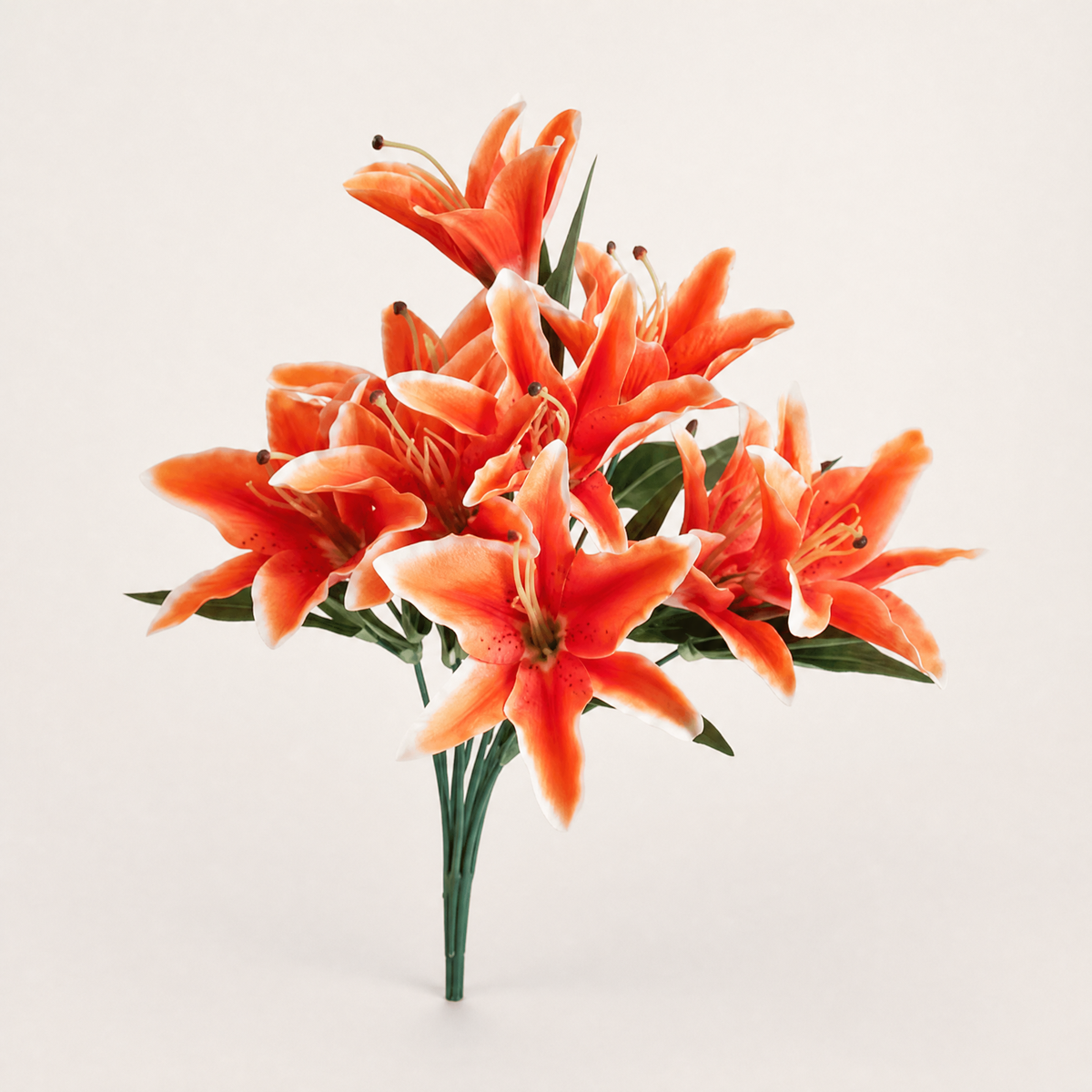 Silk Lily Bouquet 9 Heads – Faux Floral Branch for Wedding Home Decor Gift