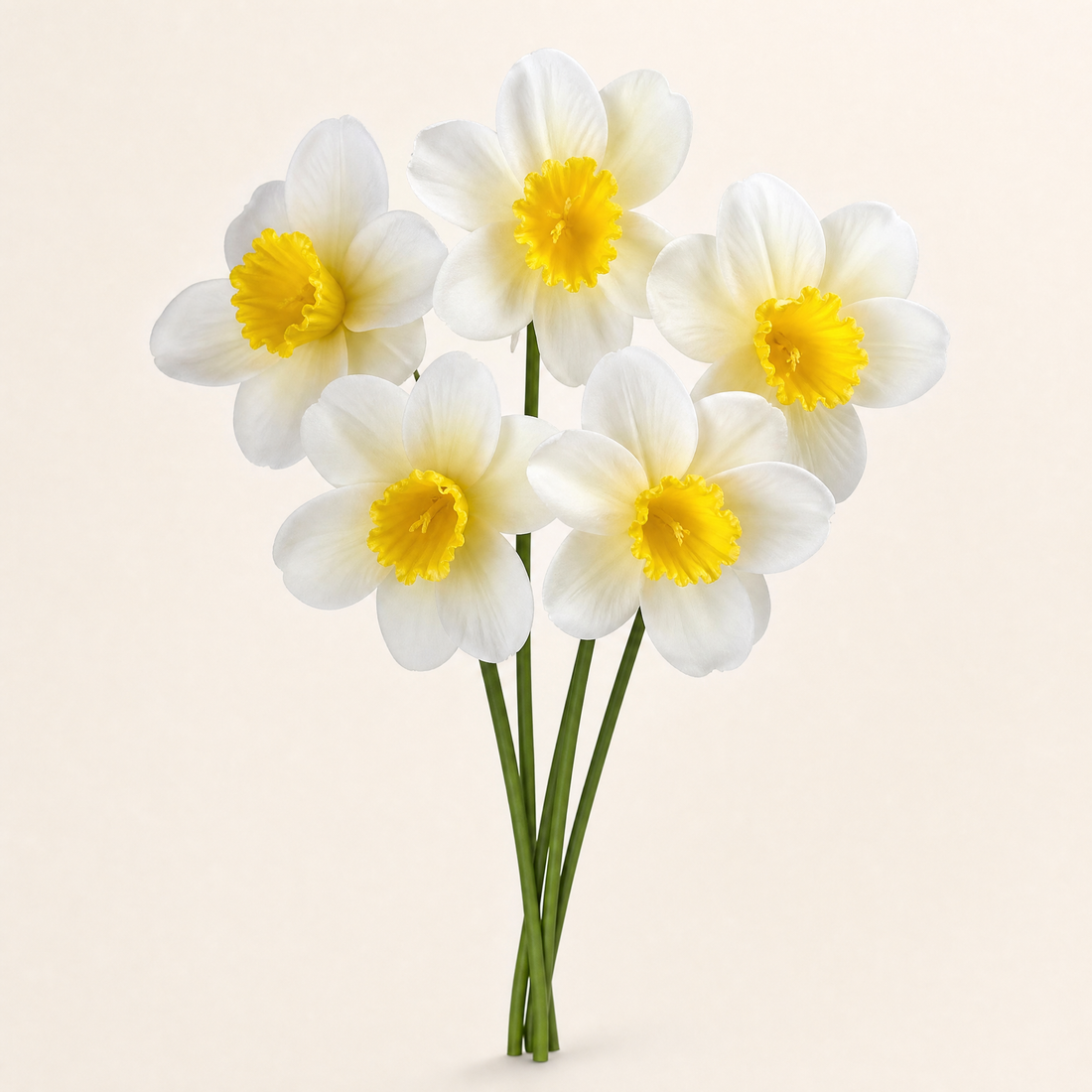 Artificial Daffodil Bouquet – Faux Narcissus Bouquet for Home Wedding Decor