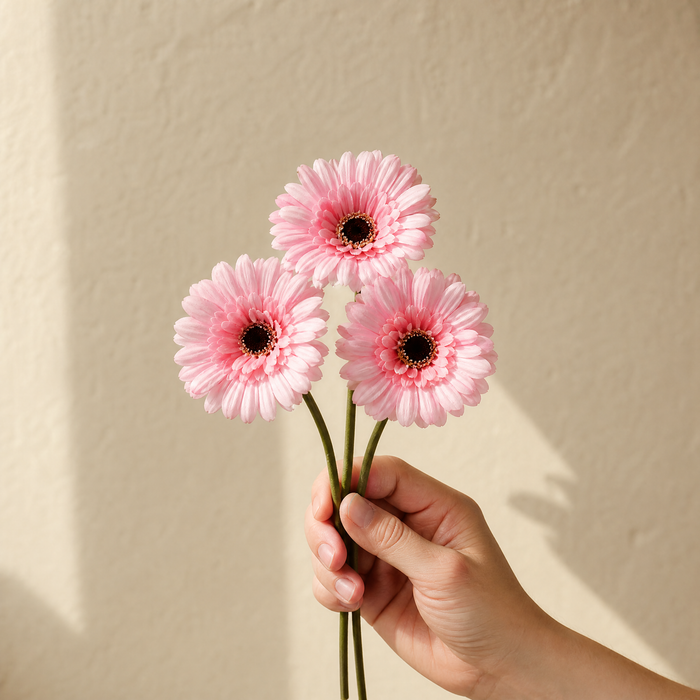 Silk Gerbera Daisy Stems – Faux Floral Arrangement for Home Wedding Decor