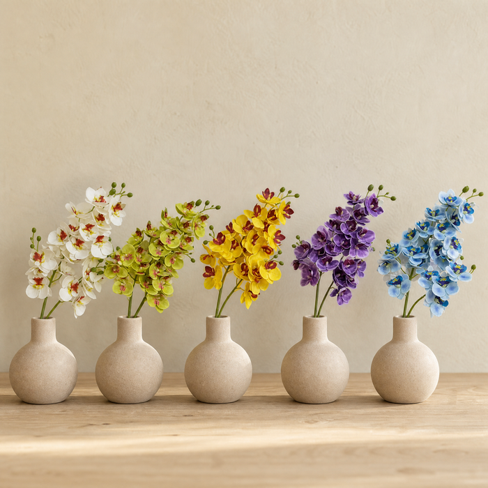 Phalaenopsis Orchid Stem – 21 Heads Faux Floral Arrangement Home Decor