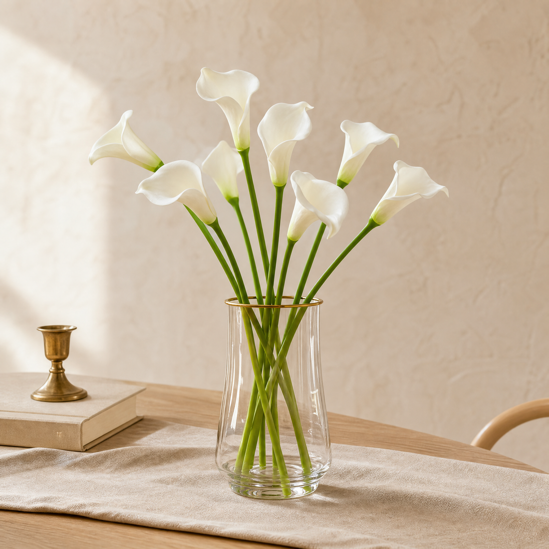 Calla Lily Faux Stem – PU Single Stem, 67cm, Wedding Table Floral Decor