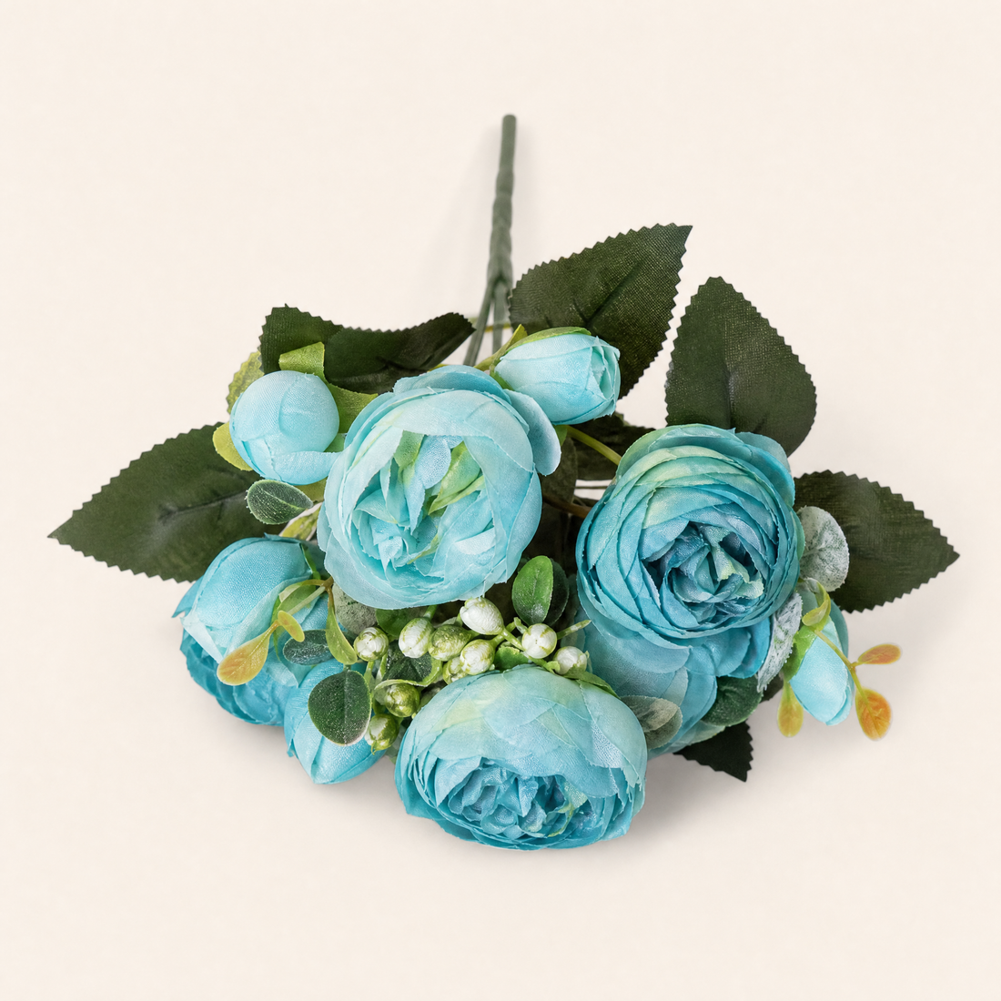 Silk Peony Bouquet – Faux Floral Arrangement for Home Vase Wedding Decor