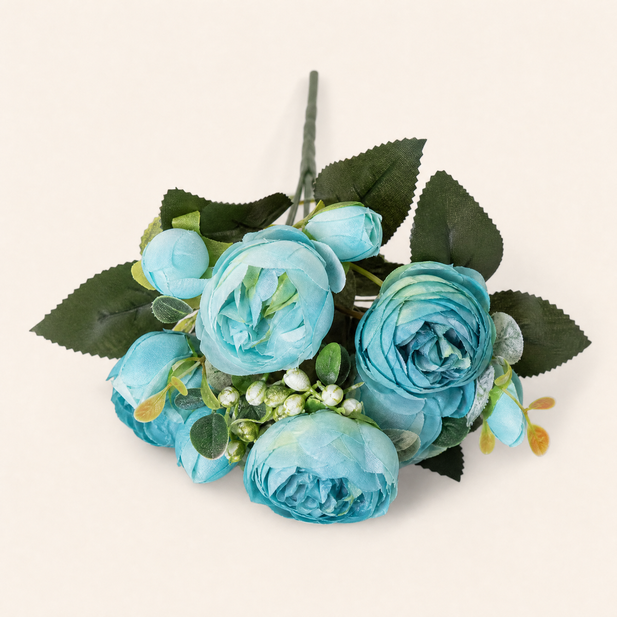 Silk Peony Bouquet – Faux Floral Arrangement for Home Vase Wedding Decor