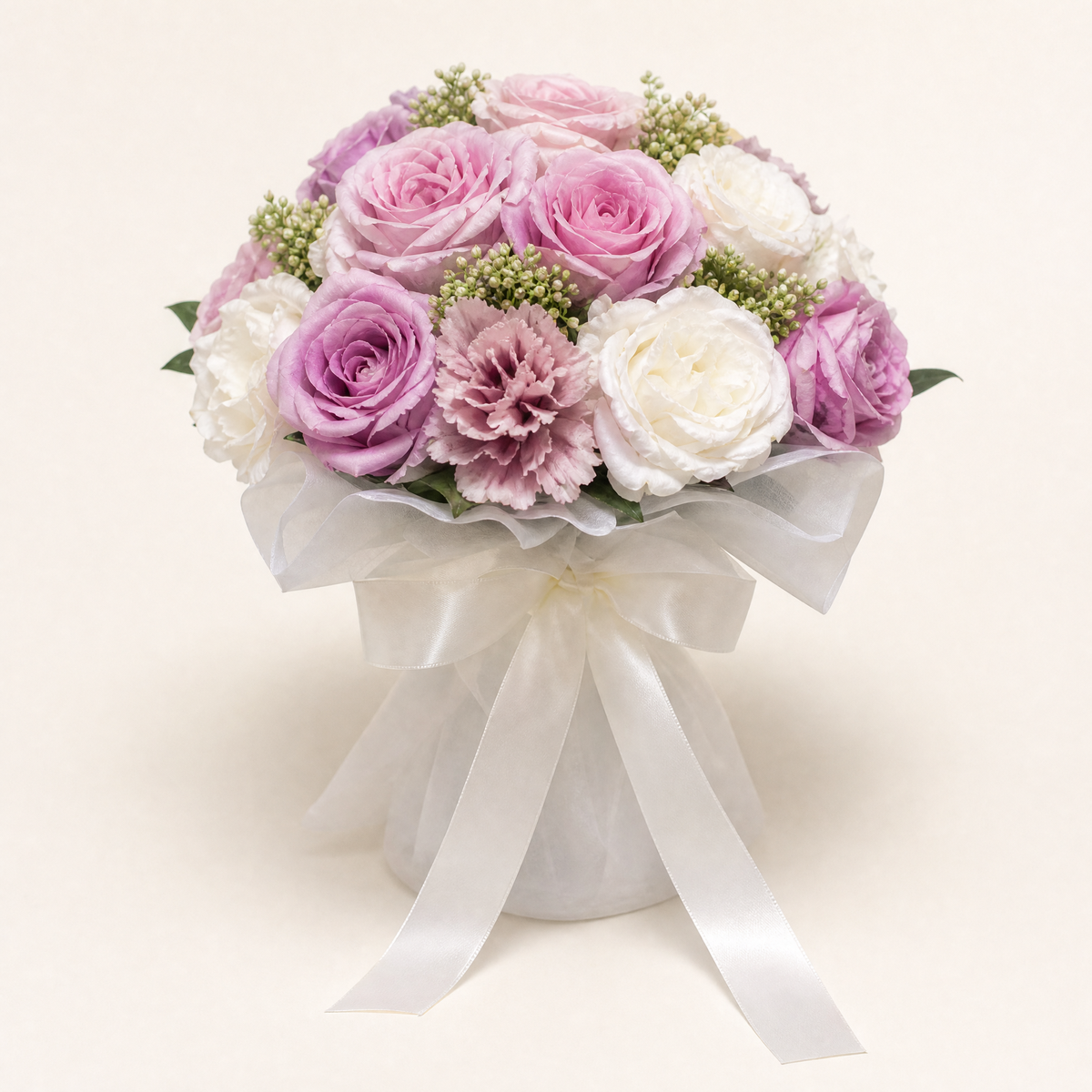 Faux Rose Bridal Bouquet – Silk Peony Wedding Flowers Bridesmaid Gift Decor