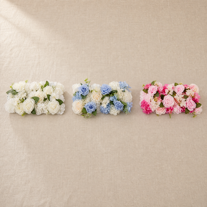 Silk Flower Row Arrangement 6 Pack – Wedding Table Centerpiece Arch Backdrop Party Decor