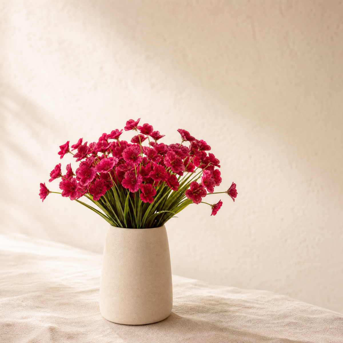 Artificial Violet Flower Bouquet – Silk Faux Blooms for Wedding and Home Decoration