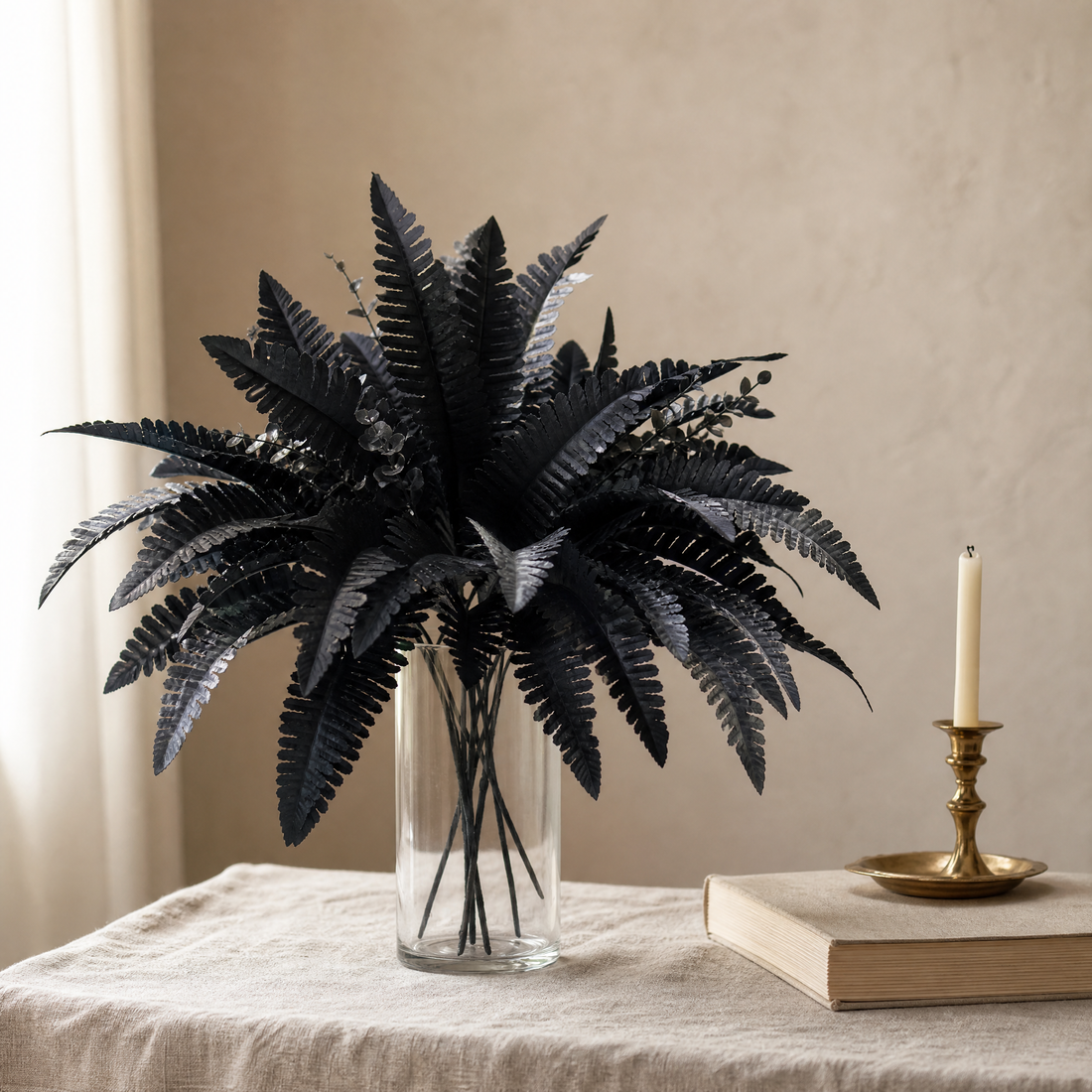 Artificial Fern Stem – Faux Silk Leaf Spray for Wedding Floral Decor and Home Styling