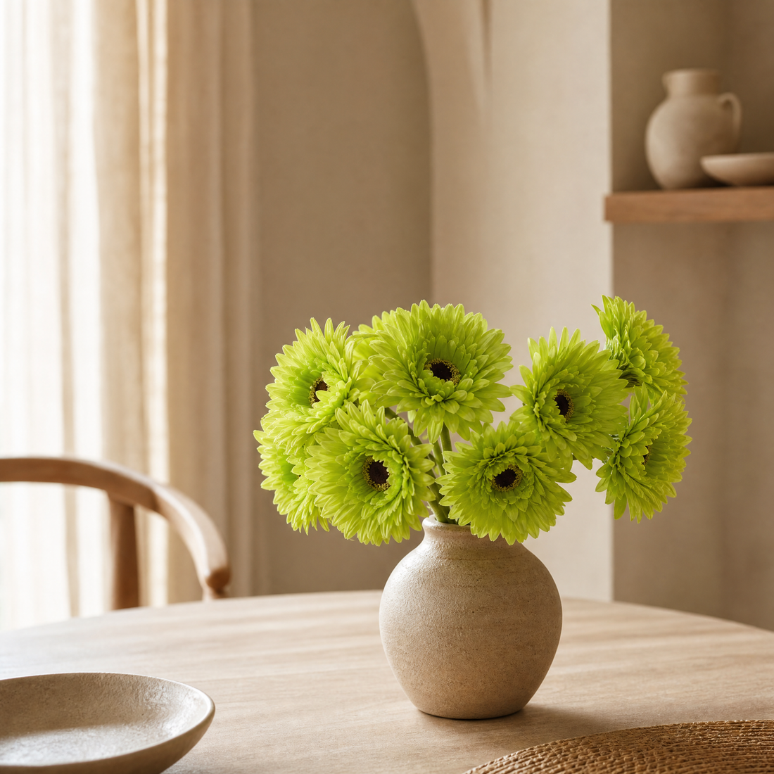Artificial Gerbera Daisy Bouquet – Silk Flower Heads for Wedding Home Garden Decor