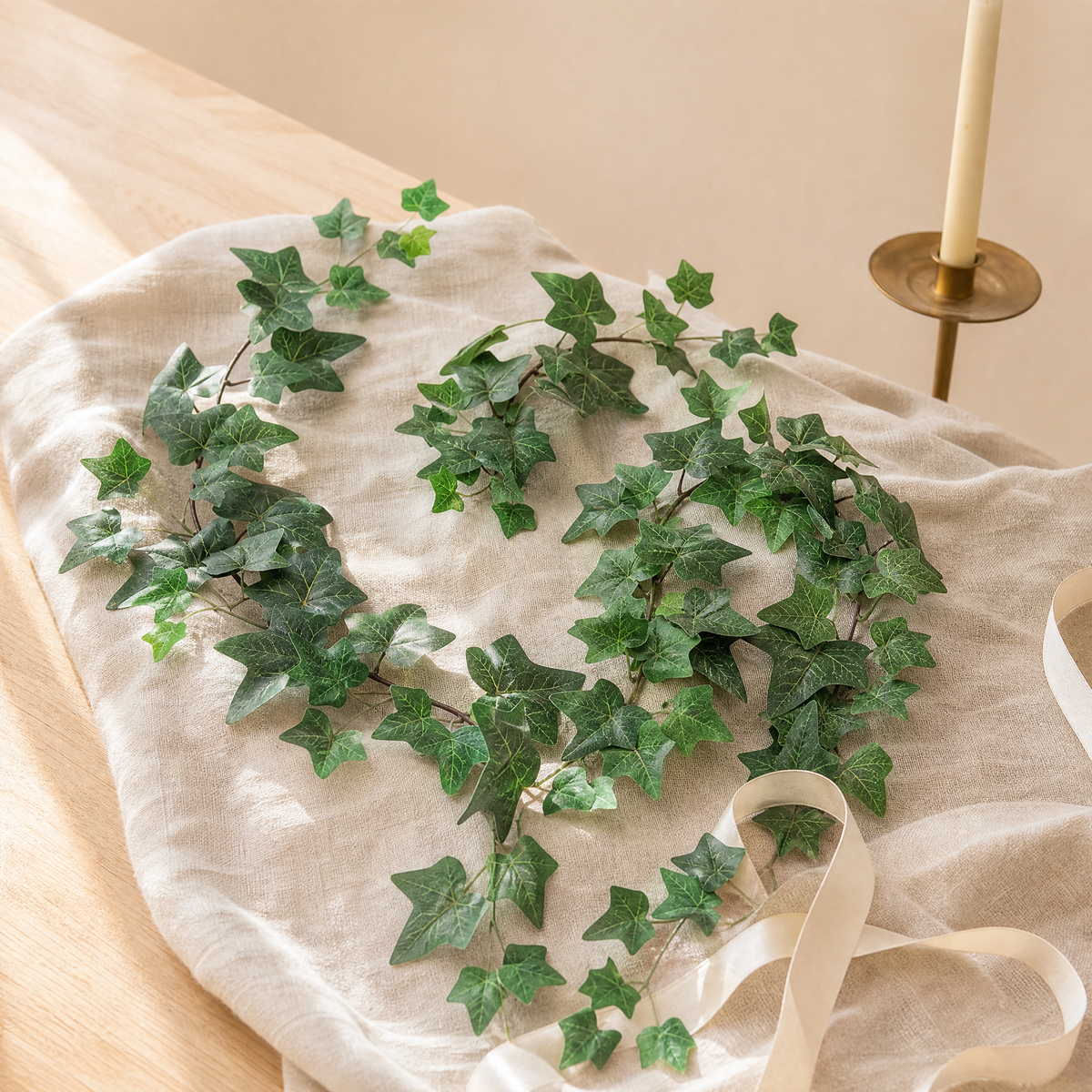 Artificial Ivy Garland Faux Vine – 1.8m Silk Leaf Hanging Plant for Wall Wedding Decor