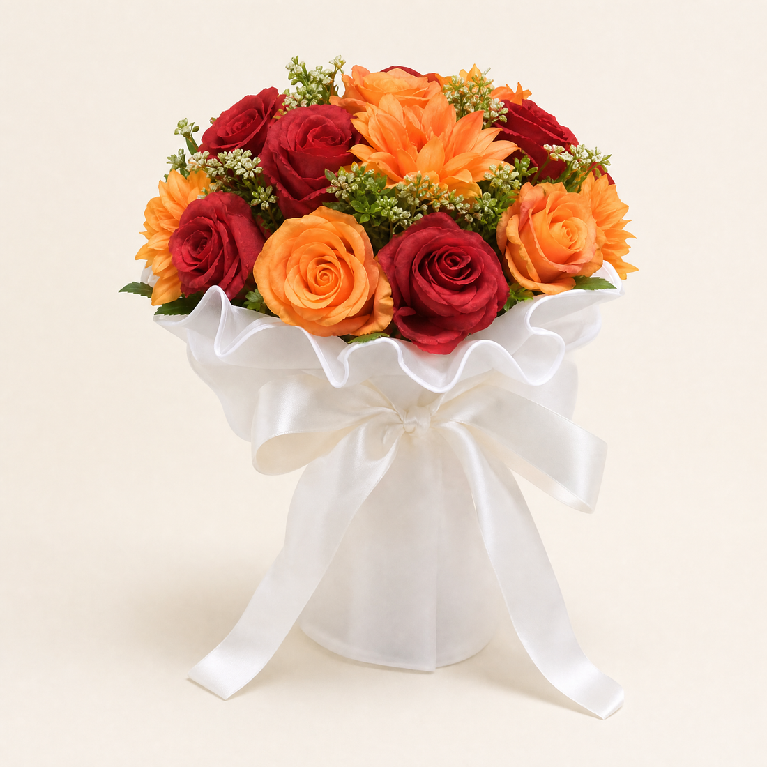 Faux Rose Bridal Bouquet – Silk Peony Wedding Flowers Bridesmaid Gift Decor