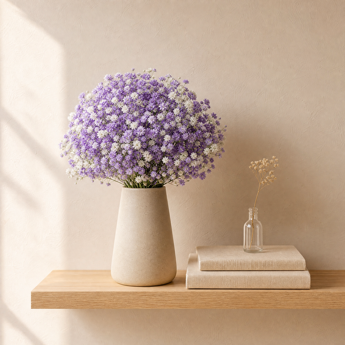 Faux Gypsophila Bouquet – Artificial Baby Breath Flowers for Wedding, Bridal and Home Decor