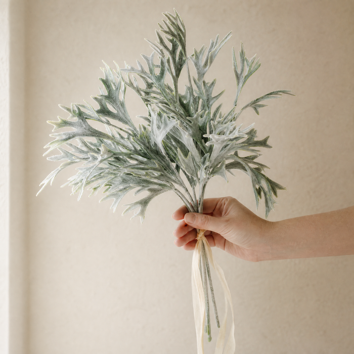 Artificial Staghorn Fern Bunch – Faux Silk Greenery Stems for Home and Wedding Styling