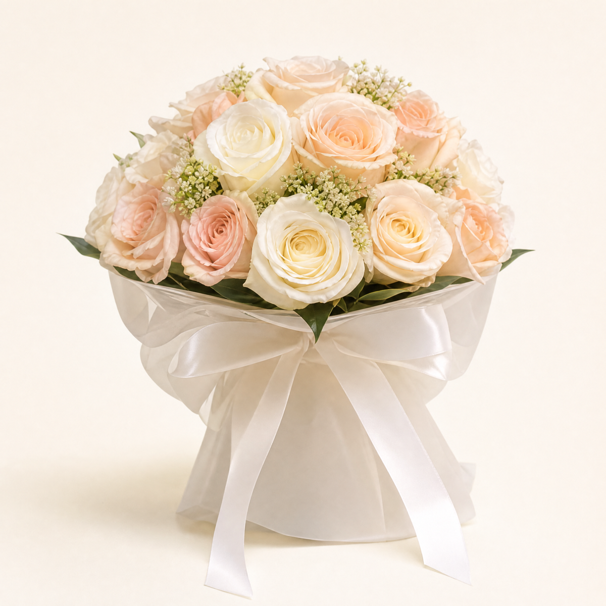 Faux Rose Bridal Bouquet – Silk Peony Wedding Flowers Bridesmaid Gift Decor
