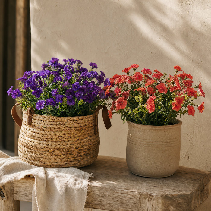 Silk Morning Glory Stem – Faux Floral Bush UV Resistant Indoor Outdoor Garden Decor