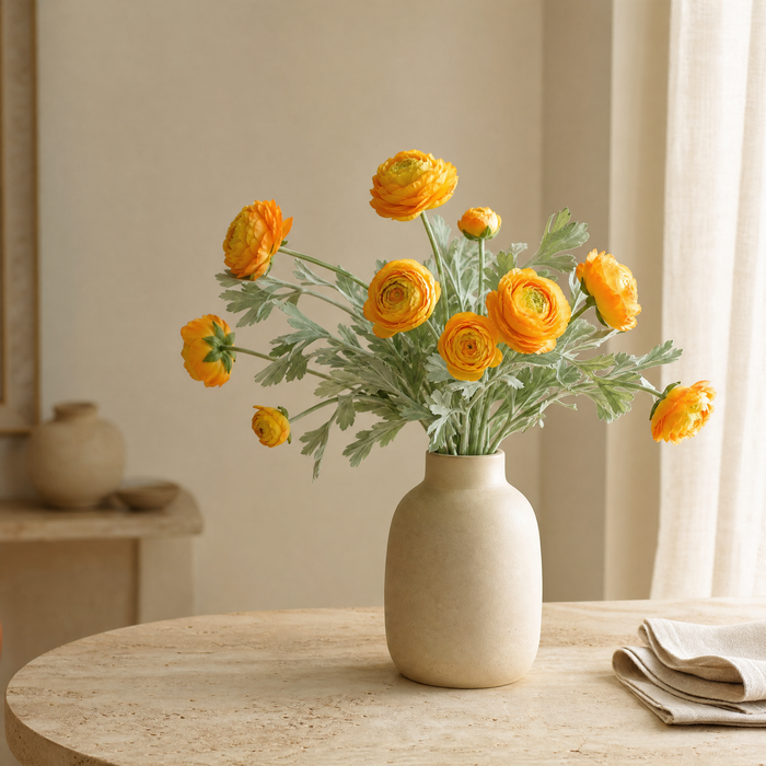 Silk Peony Stem – 3 Head Faux Floral Branch for Home Decor, Vase, Wedding