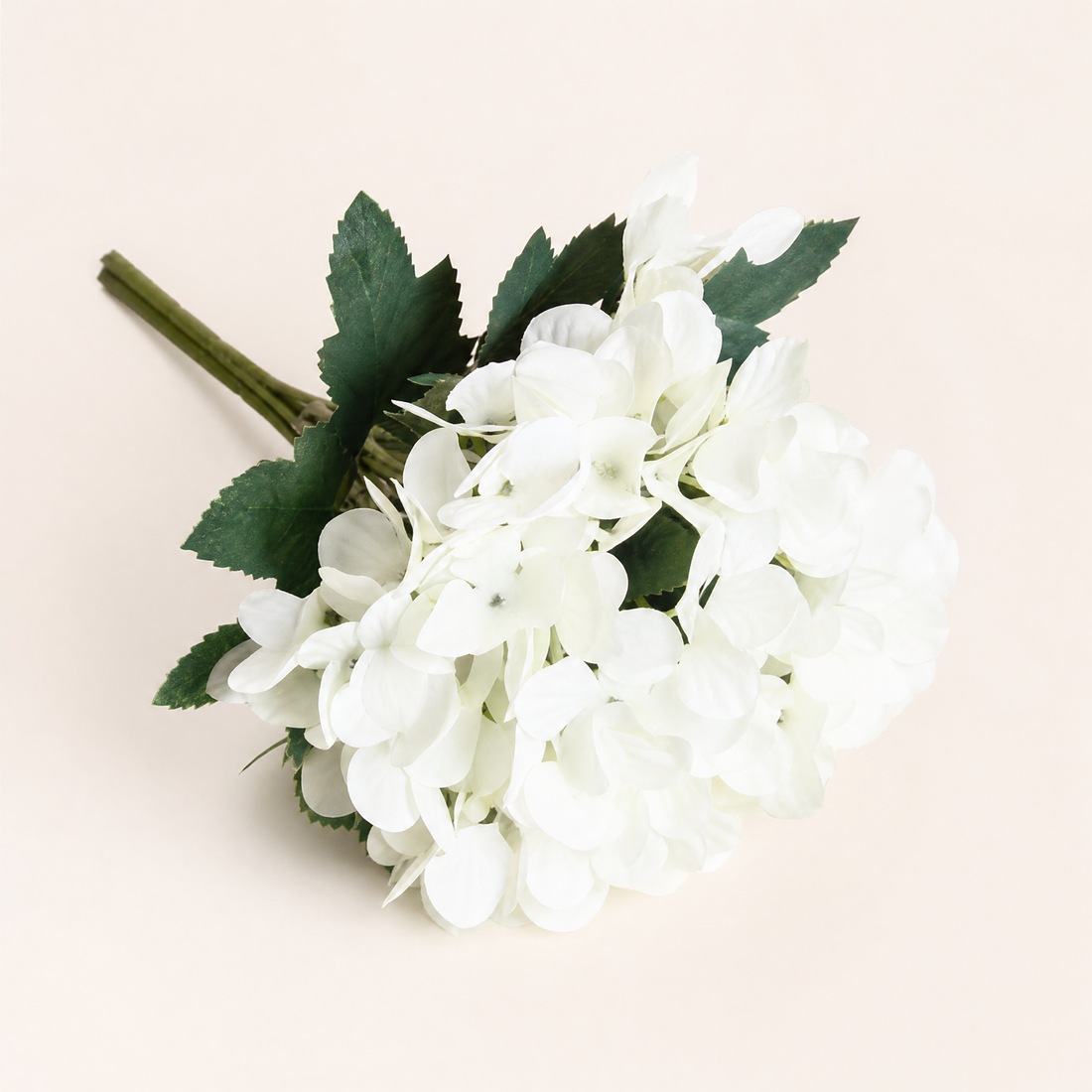 Silk Hydrangea Bouquet – Faux Floral Arrangement for Wedding Home Decor Table