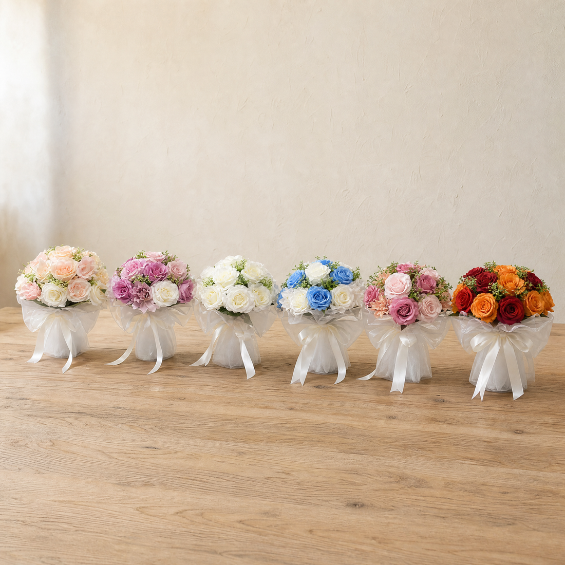 Faux Rose Bridal Bouquet – Silk Peony Wedding Flowers Bridesmaid Gift Decor