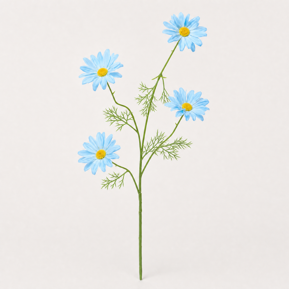 Silk Daisy Stem Faux Flower – 5 Head Cosmos Branch for Home Decor and Bouquets