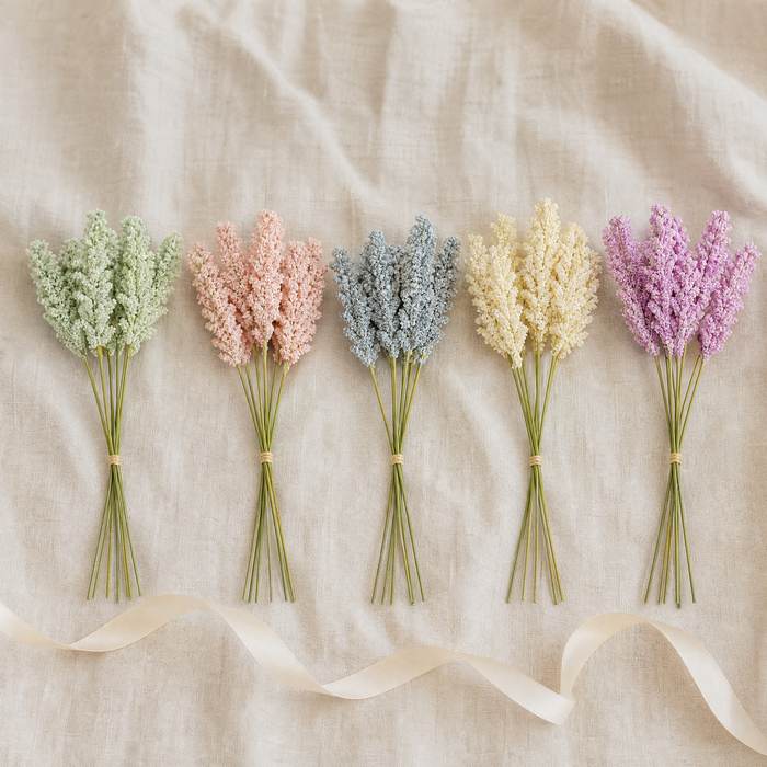 Artificial Lavender Stems 60-120pcs – Faux Floral Bunch for Home and Wedding Decor