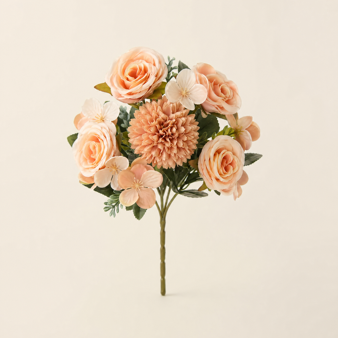 Artificial Rose Chrysanthemum Stems – Silk Faux Bouquet for Wedding Table Home Decor