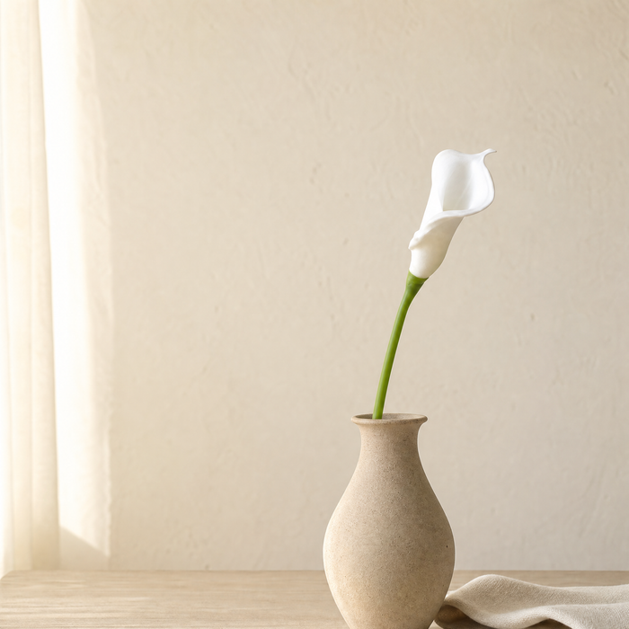 Calla Lily Faux Stem – PU Single Stem, 67cm, Wedding Table Floral Decor
