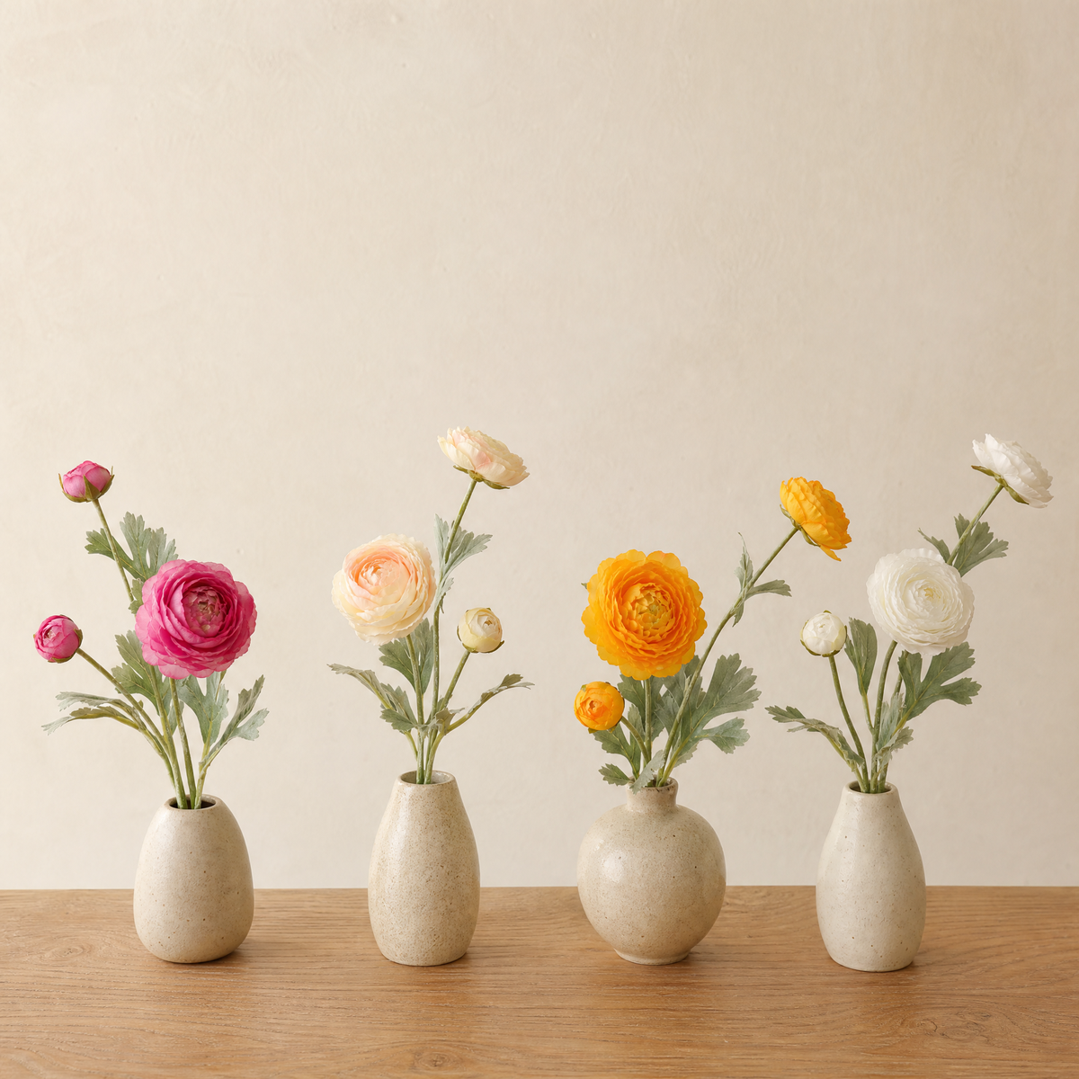Silk Peony Stem – 3 Head Faux Floral Branch for Home Decor, Vase, Wedding