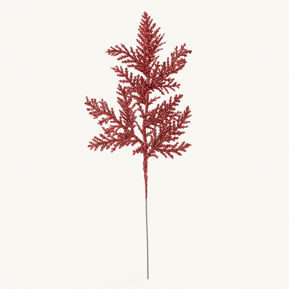 Faux Glitter Pine Branch Picks – Christmas Tree Wreath Stems Holiday Decoration