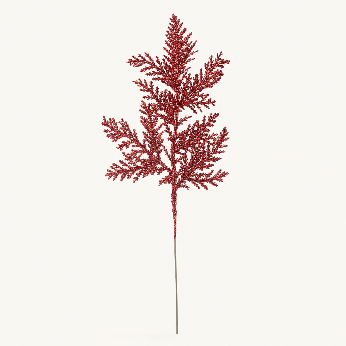 Faux Glitter Pine Branch Picks – Christmas Tree Wreath Stems Holiday Decoration