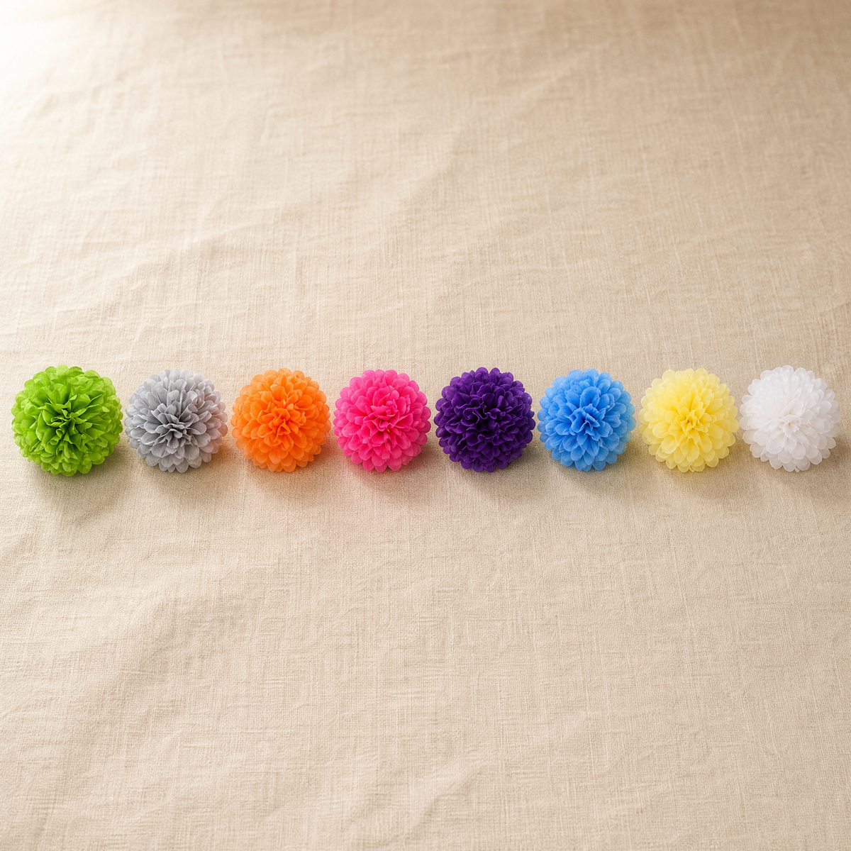 Paper Pom Poms 5 Pack – 4 to 12 Inch Wedding Birthday Party Hanging Decor