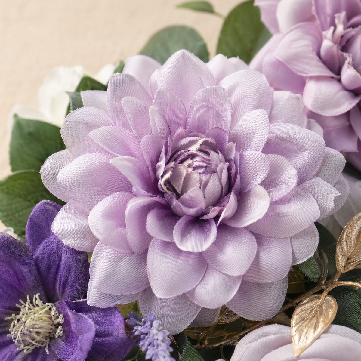 Faux Floral Wedding Sign Swag Set – Purple Rose Arch Flowers, Silk Welcome Decor
