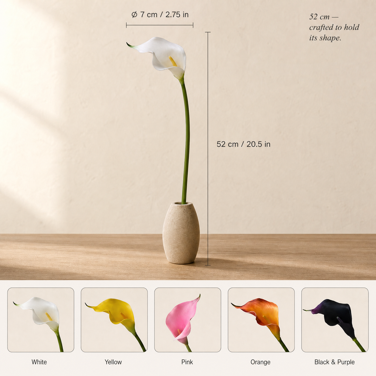 Faux Calla Lily Stems Set of 10/20 – EVA Flower Home Decor Wedding Table Arrangement