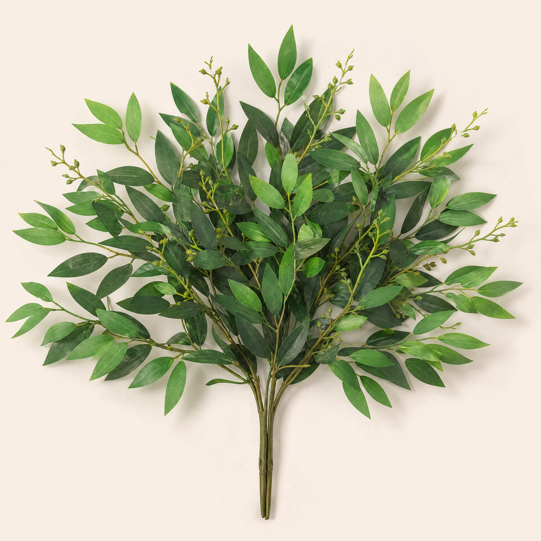 Artificial Willow Leaf Stems – Faux Greenery Bouquet for Home Vase Decor