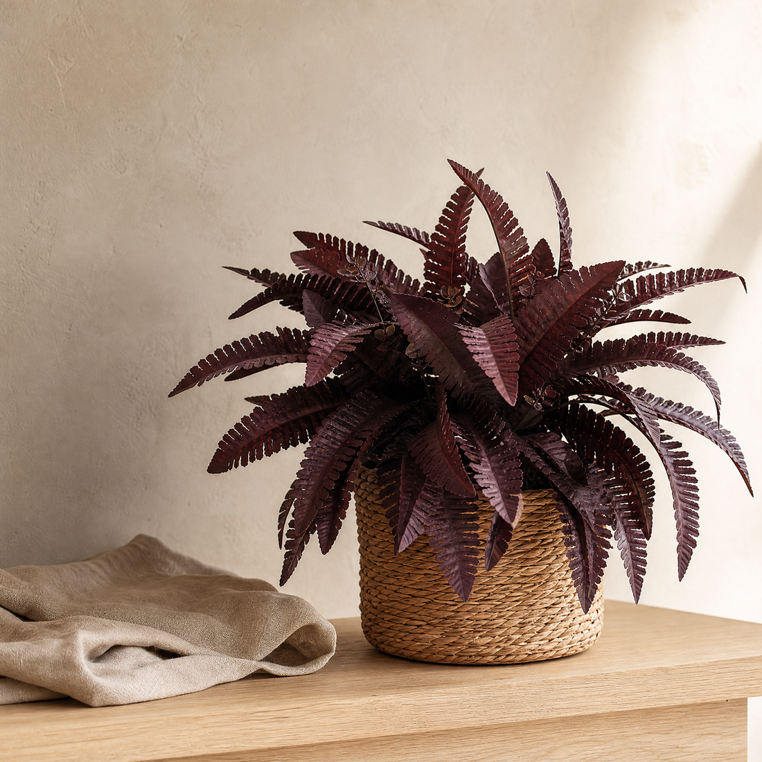 Artificial Fern Stem – Faux Silk Leaf Spray for Wedding Floral Decor and Home Styling