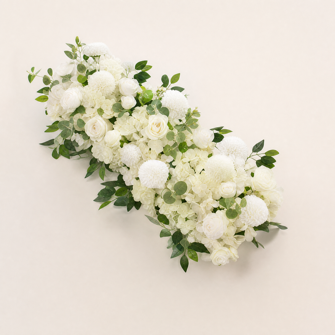 Artificial Rose Peony Flower Row – Silk Arch Backdrop Wedding Table Centerpiece Decor