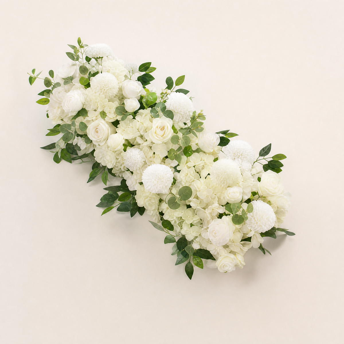 Artificial Rose Peony Flower Row – Silk Arch Backdrop Wedding Table Centerpiece Decor