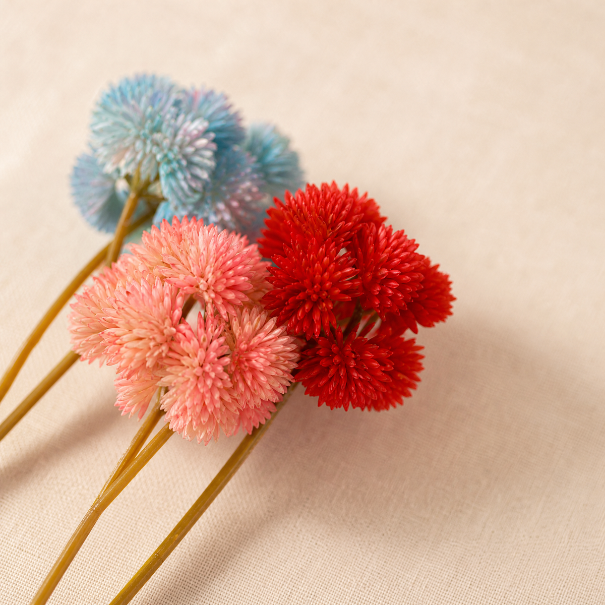 Faux Mimosa Stem – PU Cone Flower Pick for Home Decor and Floral Arrangements