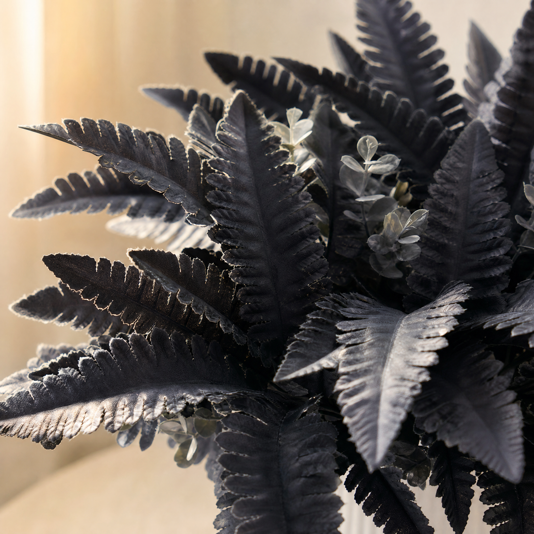 Artificial Fern Stem – Faux Silk Leaf Spray for Wedding Floral Decor and Home Styling