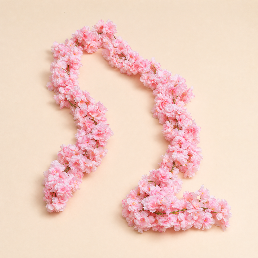 Artificial Cherry Blossom Garland – Faux Sakura Vine for Wedding Arch and Home Decor