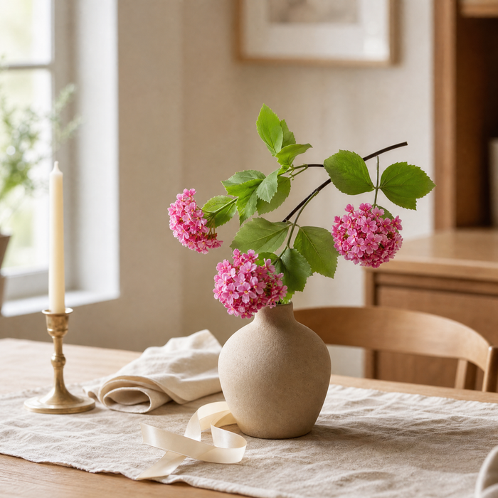 Artificial Hydrangea Stem – Silk -Head Spray for Wedding Table and Home Decor