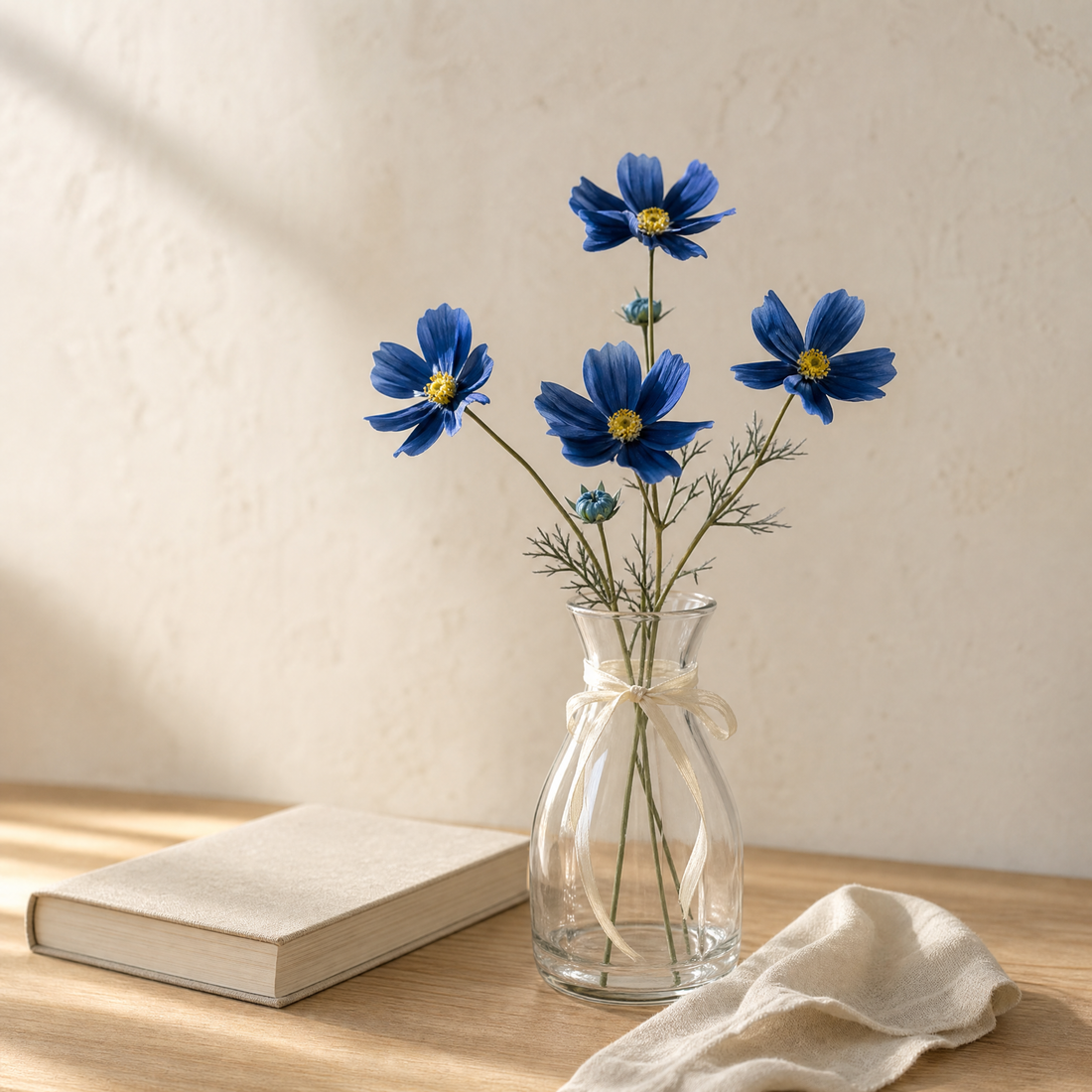 Faux Cosmos Flower Stem – Silk Flocked, 60 cm, Wedding Table Arrangement Decor
