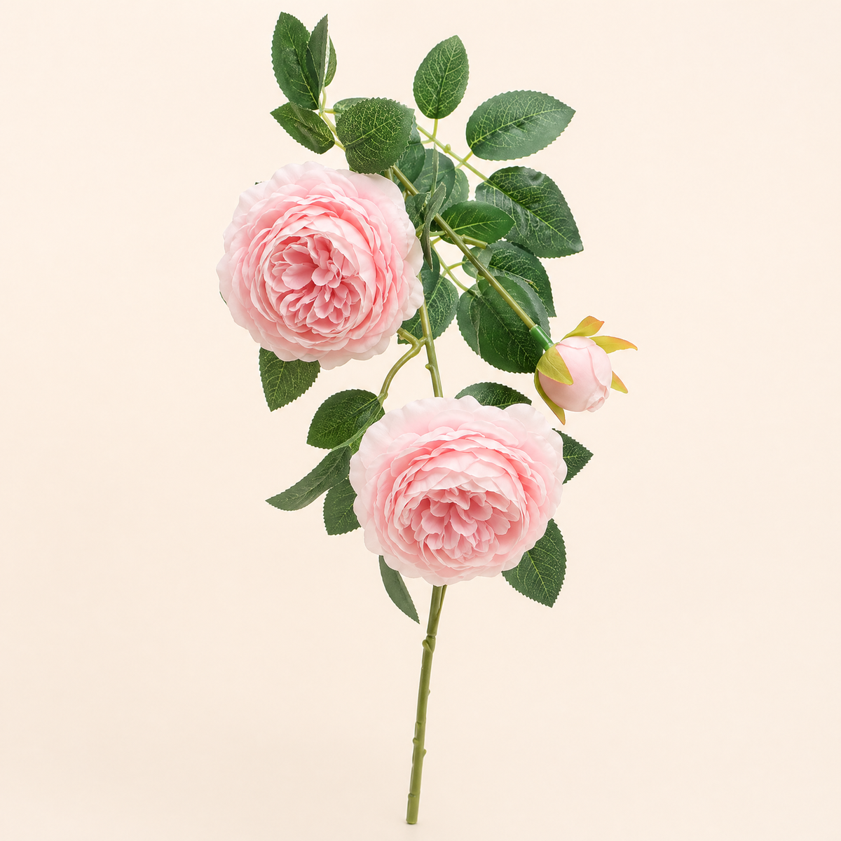 Artificial Peony Bouquet Branch – 3 Bloom Faux Flowers for Wedding Home Garden Decor