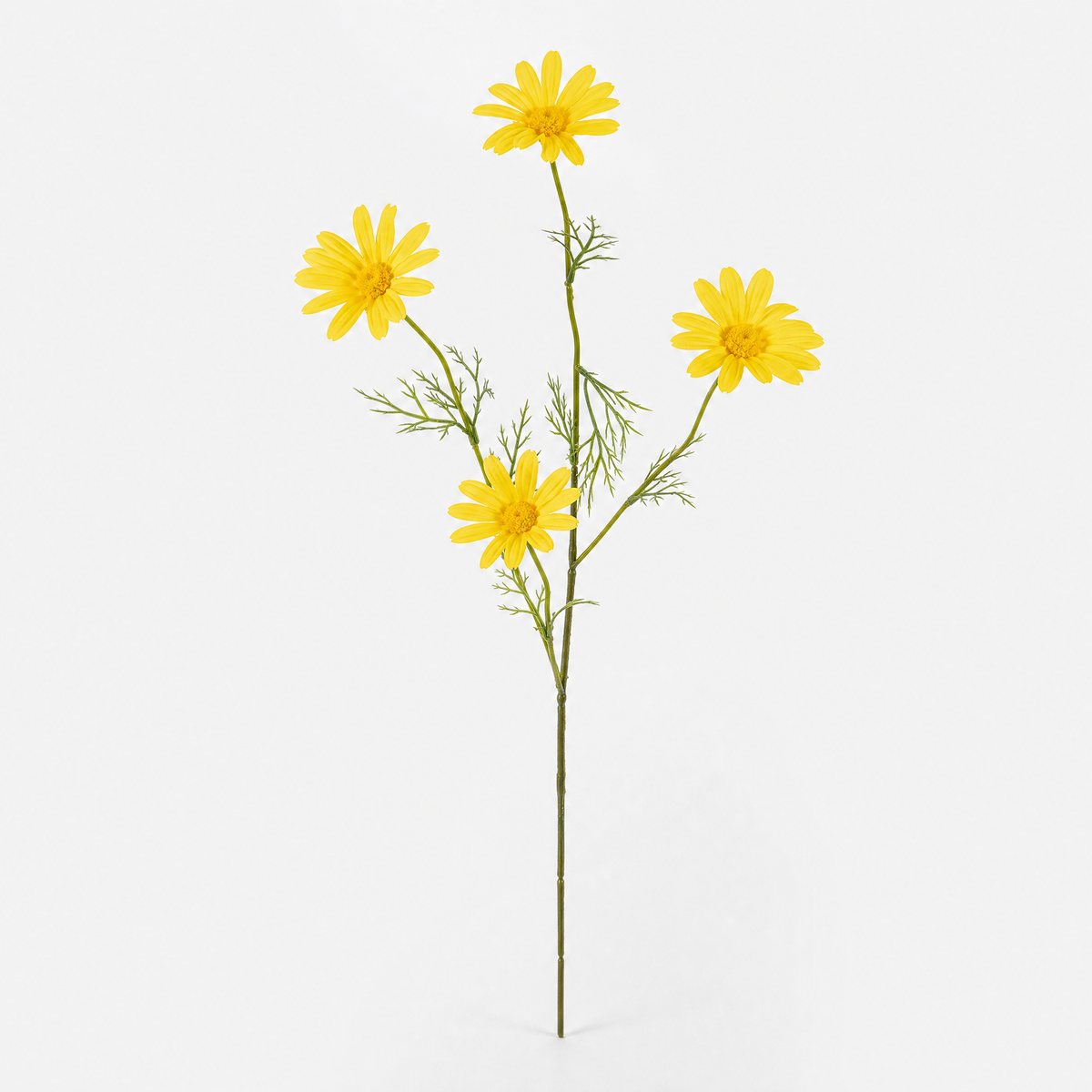 Silk Daisy Stem Faux Flower – 5 Head Cosmos Branch for Home Decor and Bouquets